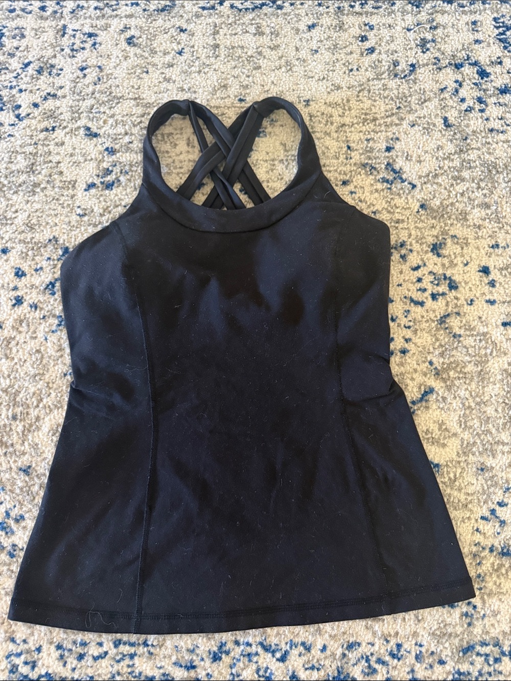 lululemon athletica Black Crisscross Back Tank